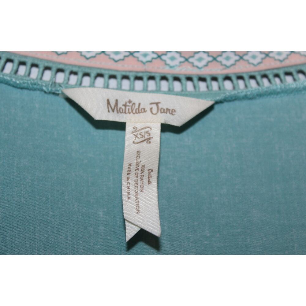 Matilda Jane Days Like This Kimono Open Front Floral Teal Top Womens Size XS / S - Picture 5 of 8